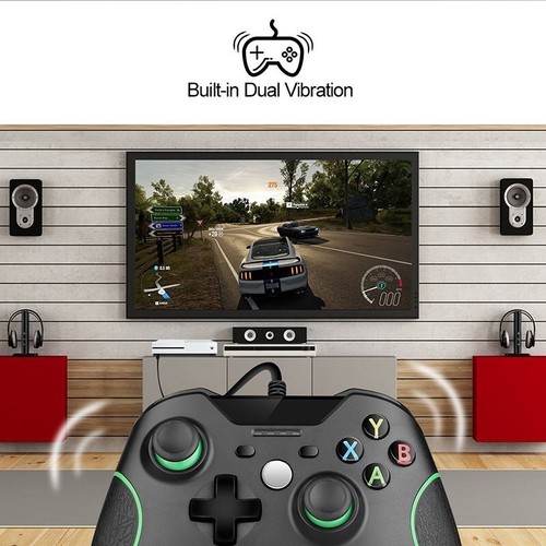 USB Kabelgebunden Gamepad Dual Vibration Joystick Joypad Game Controller für Xbox One PC - Bild 9 von 14