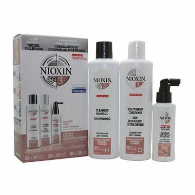 Nioxin System 3 Starter Kit-Cleanser & Therapy 10Oz & Treatment 3.3Oz 3PC Set