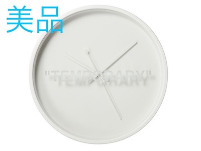 IKEA x Virgil Abloh MARKERAD “TEMPORARY” wall clock 42cm Off‐White Analog |  eBay