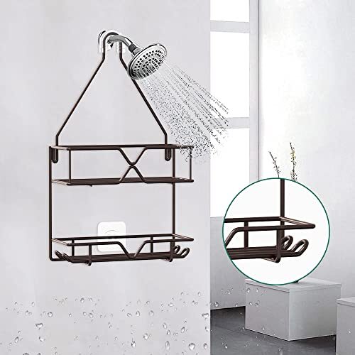 Shower Caddy over Shower Head Hanging Bathroom Caddy for Shower