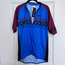 Garneau Cycling Jersey XL New Blue Red Black
