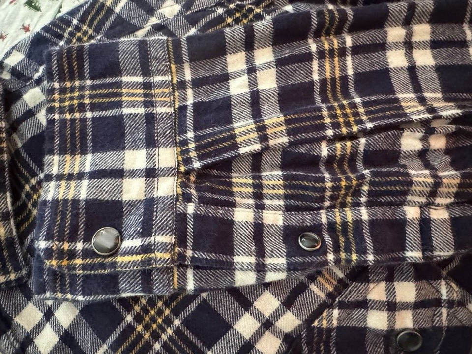 Calvin Klein Jeans western flannel shirt mens large eBay