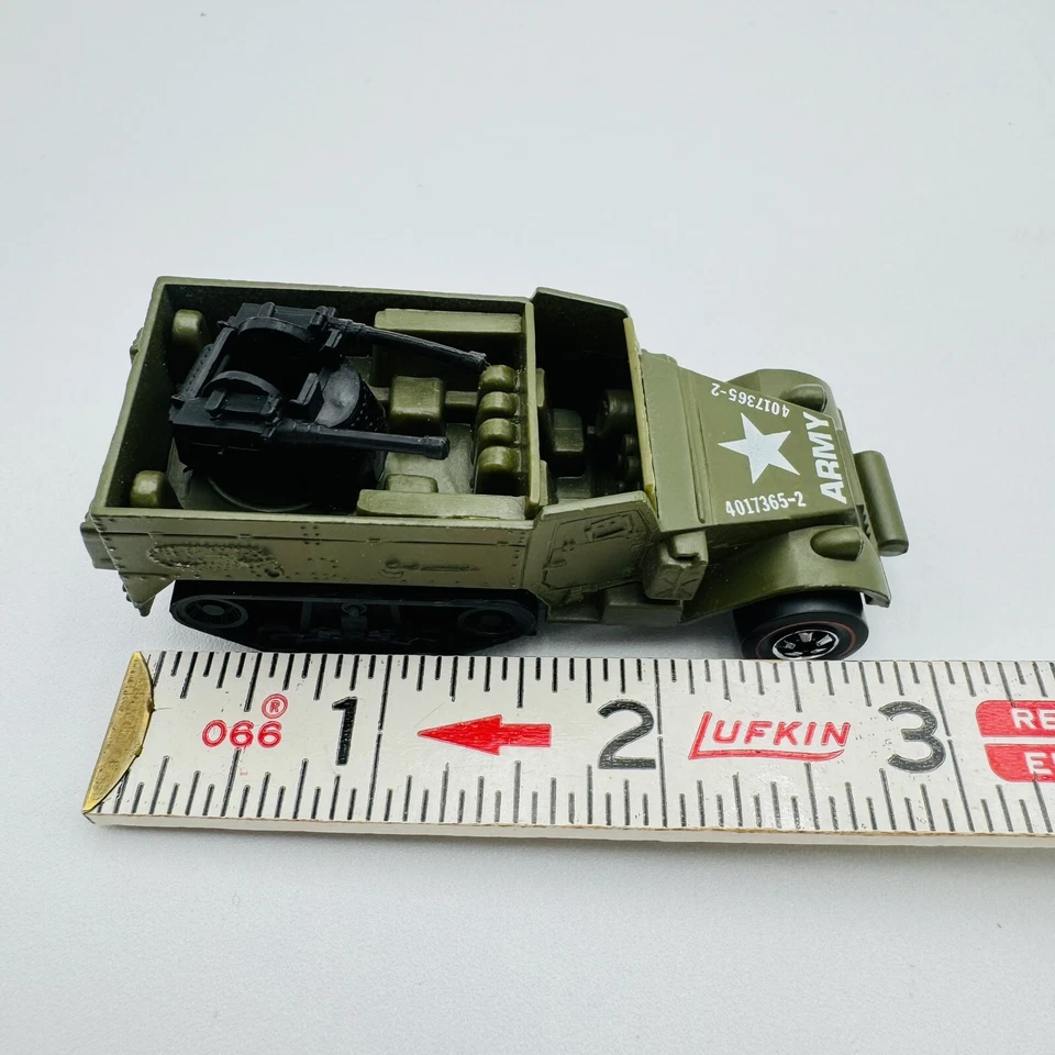 1977 Hot Wheels #42 Army Green Gun Bucket Tank Japan Red Box REDLINE NEAR MINT — 第 2/4 张图片