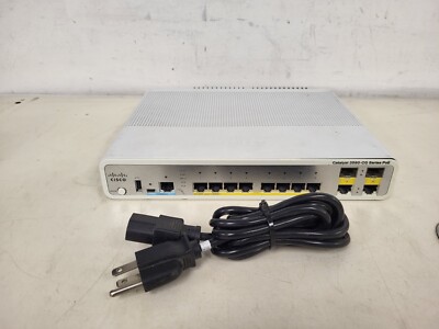 Cisco WS-C3560CG-8PC-S CATALYST 3560C SWITCH 8GBE POE+ 2XDUAL UPLINK IP BASE