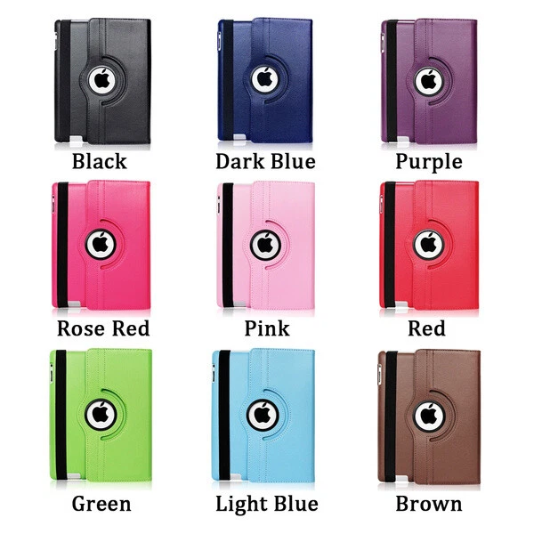 360 Rotating Leather Folio Case Cover Stand for iPad 2 3 4 Mini 4 5 Air 9.7 10.2 - Image 4 of 4