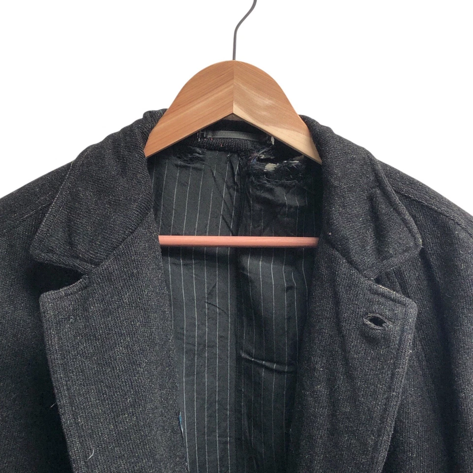 Винтажный 100% HARRIS шерсти пальто - HANASAKI японский Streetwear Тренч Couture - Изображение 4 из 4