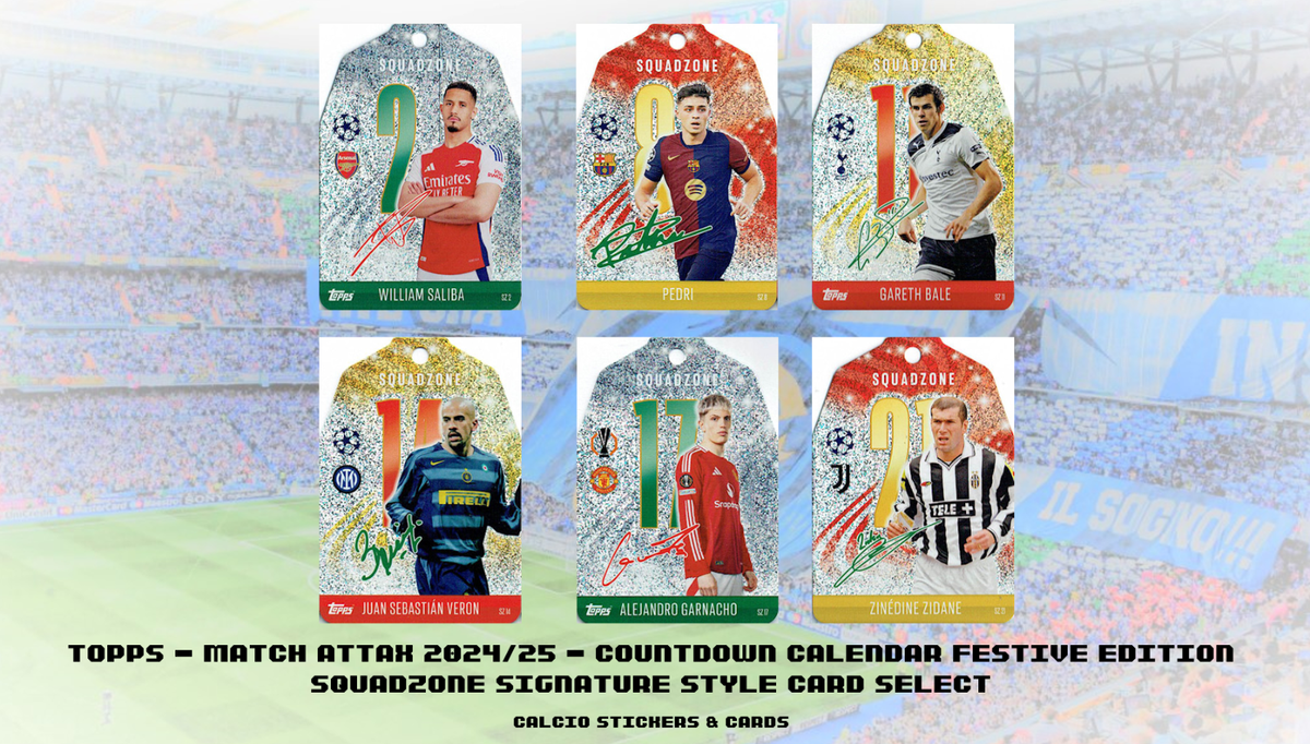 UEFA Verzamelkalender Topps Match Attax 24/25 - Adventskalender - 120 Match Attax-kaarten, Waaronder 24 Geheel Nieuwe Festive-kaarten En Altijd Een Nieuwe En Exclusieve Gold- Edge-kaart Match Attax Euro 24