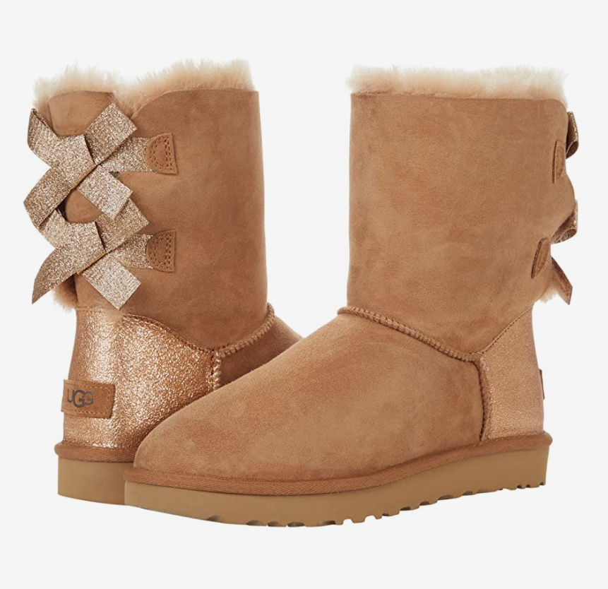 UGG Bailey Bow Glitz Real Shearling 