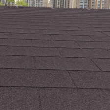 18PCS Self Adhesive Felt Roofing Shingles Asphalt Shed Roof 3-Tab Tiles 2.61sqm