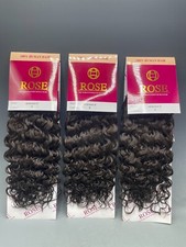 100 Natural Human Hair Weave Sew-in Extension 12" Curly Wave 3 bundle/300g