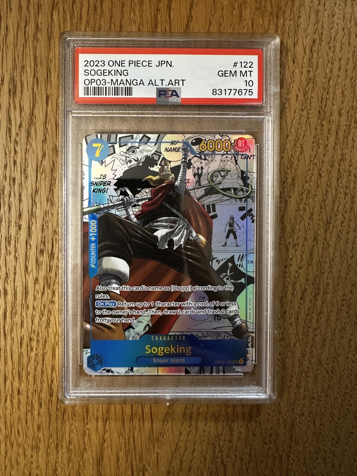 SOGEKING ENGLISH MANGA PSA 10 - 2023 ONE PIECE OP03 PILLARS OF STRENGTH