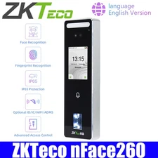 ZKTeco Nface260 TCP/IP Fingerprint Time Attendance Door Access Control System