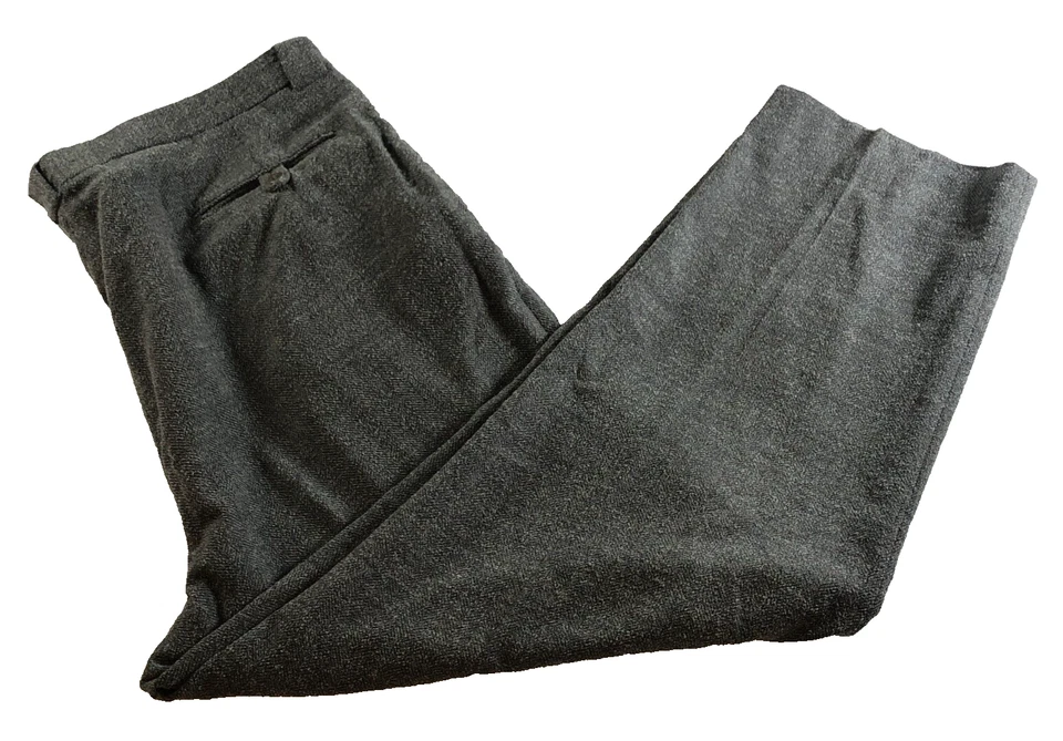 Calvin Klein Womens Wool Blend Dress Pants Sz 20 (40x28) Heather Gray High Rise - Image 3 of 4