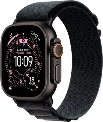 Apple Watch Ultra 3 Titanium Black Alpine Loop Black L - Neu Versiegelt