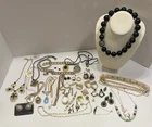 Vintage Goldtone Costume Jewelry Lot of 37+Pieces. Some signed. WOW!!