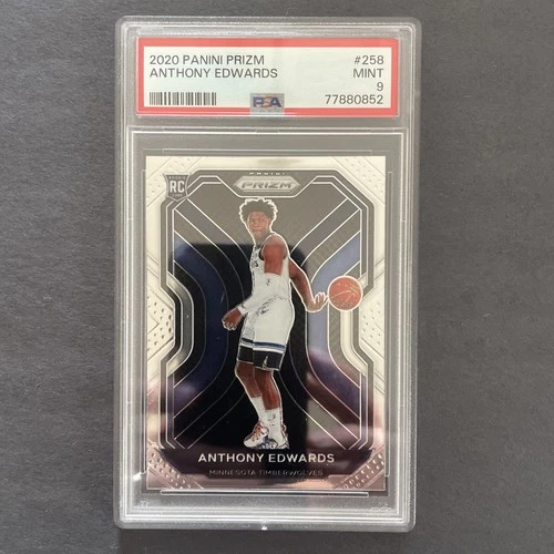 2020-21 Panini Prizm Anthony Edwards #258 RC Rookie Minnesota Timberwolves PSA 9