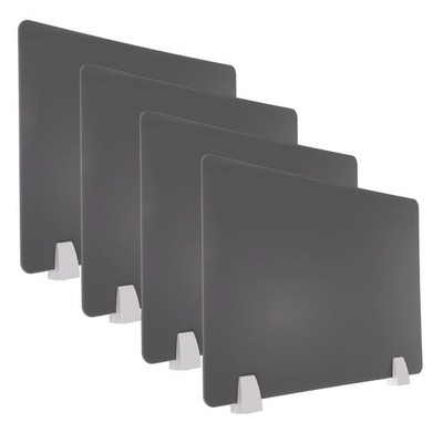 40x60cm Desk Divider, 4 Sets Desk Privacy Panel Table Boards Acrylic, Gray