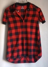 Carters 6/9 Months Baby Sleepsack Fleece PJ Gown Red Black Buffalo Plaid