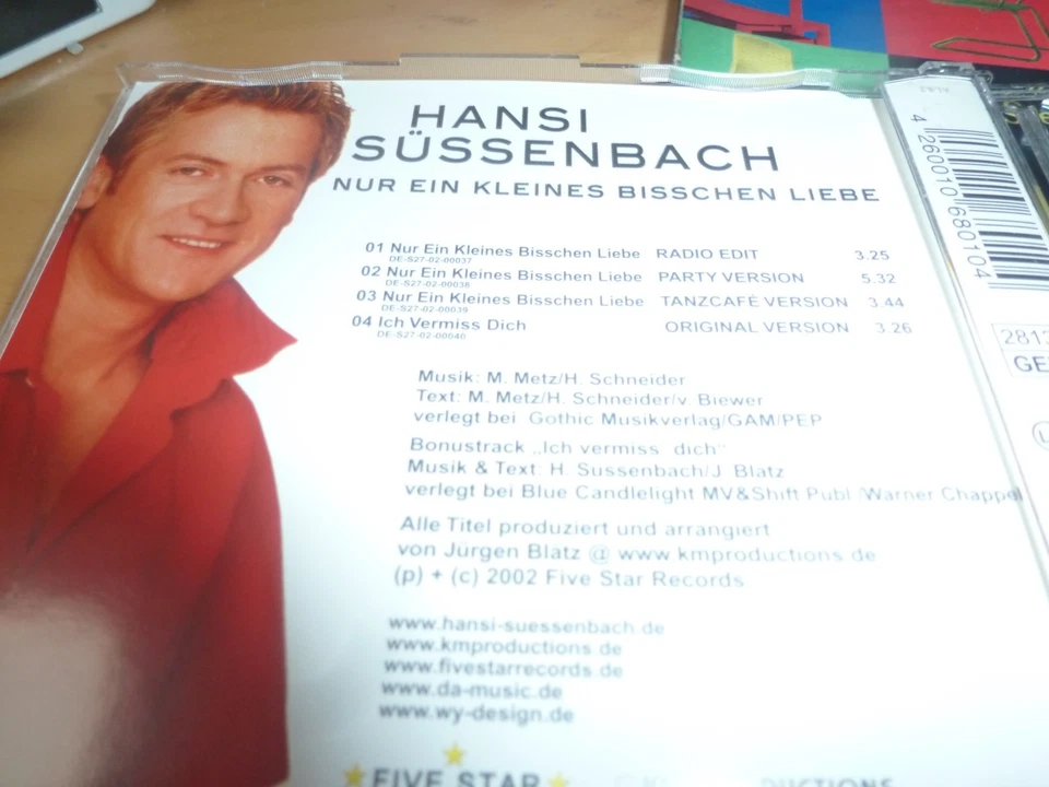 Hansi Süssenbach Maxi-CD Nur ein kleines bisschen Liebe - Bild 2 von 3