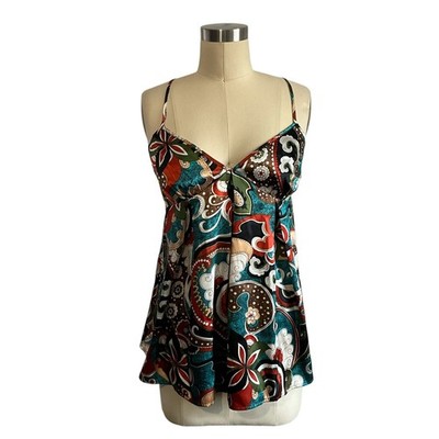 Rampage Colorful Floral Paisley Top: Y2K, Modern