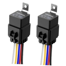 5Pin 12V 40/30 Amp Waterproof Relay Switch Harness Set - 12V DC 12V 5Pin 2pcs 