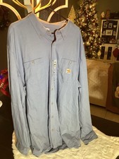 Carhartt Men's Long Sleeve FR Shirt Loose Pocket, Fire Resistant, Size 4XL,