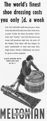 MELTONIAN Schuhcreme - Vintage Werbung 1932