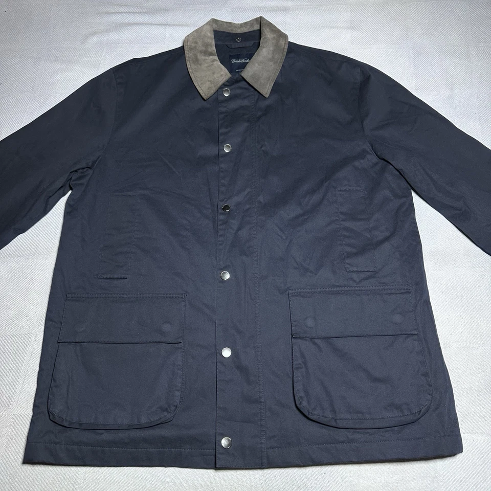 Brooks Brothers Chore Coat Mens Large Corduroy Wool Flannel Lined Barn Jacket - Image 2 of 4