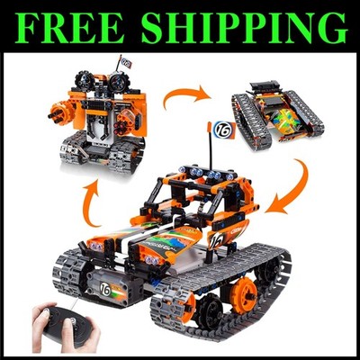 3-in-1 RC Building Kit - Car/Robot/Tank - STEM Toy Set