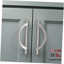 Cabinet Pulls 5 Inch 128MM 5"/128MM Hole Center Brushed Satin Nickel 10 Pack