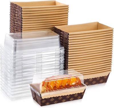 Sabary 50 Pcs Paper Baking Loaf 5.91 x 2.48 x 1.94 Inches, as pictures shown 