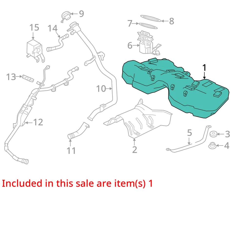(LOCAL PICKUP ONLY) Fuel Tank With Leak Detection Fits 17-20 F-PACE 2027037 - Imagem 3 de 4