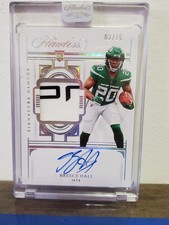 2022 Flawless Football Breece Hall Rookie Patch Auto 02/15 🔥