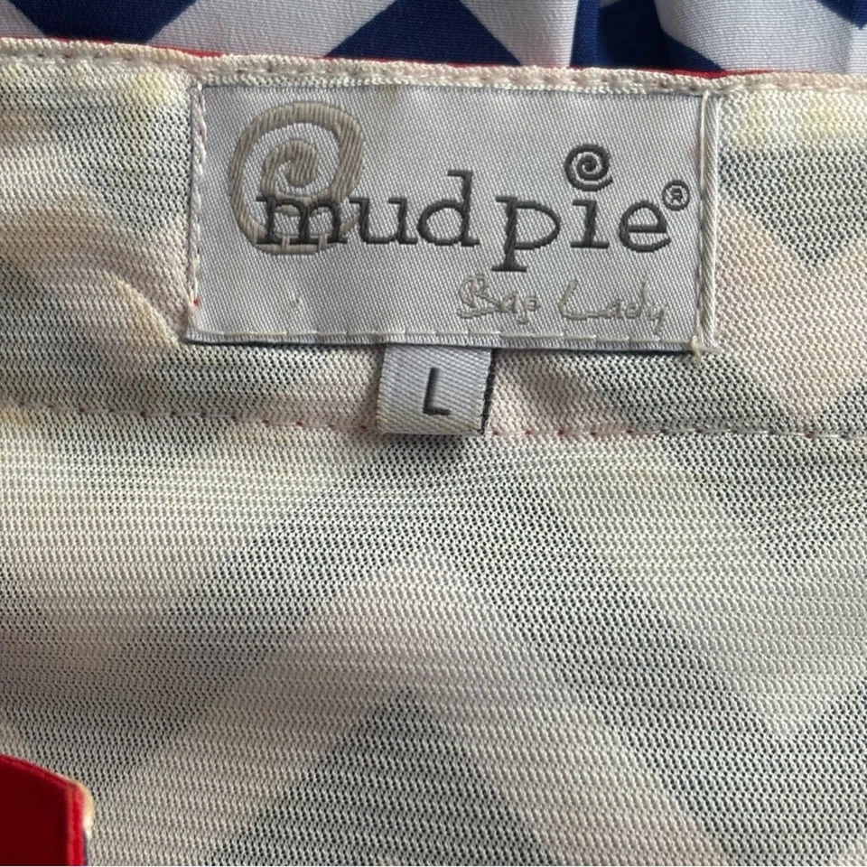 Грязь пирог красный отделки шеврон колена платье размер L | 4011 - Изображение 4 из 4