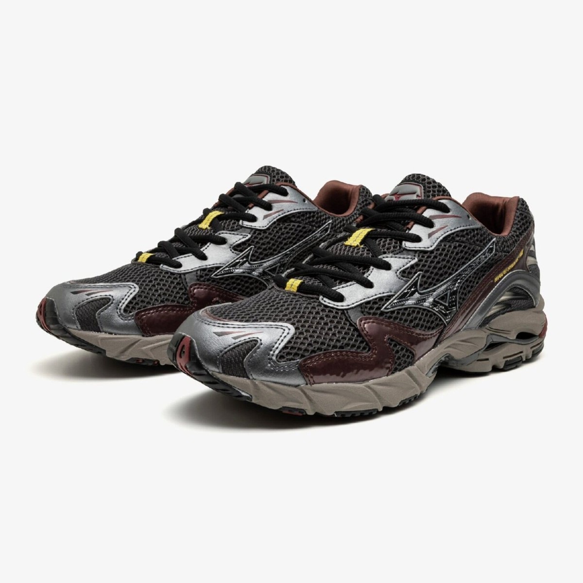 Mizuno Wave Rider 10 Dark Gray Black Brown D1GA243112 Men's Size