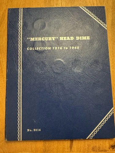 21 Mercury Head Dimes 1916-1945 Lot Album (P/D/S) incl 1918-D 90% Silver US