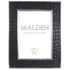 Int Designs 5x7 Black Snakeskin Pattern PS Moulding Picture Frame Black Shiny...