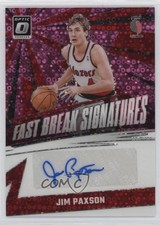 2024-25 Donruss Optic Fast Break Signatures Pink Prizm /25 Jim Paxson Auto 3d3