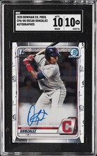 2020 BOWMAN CHROME PROSPECTS AUTOGRAPHED #CPA-OG OSCAR GONZALEZ SGC 10 GM