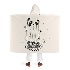 Hug from a Panda - Hooded Fleece Blanket