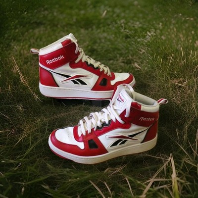 Reebok Resonator Mid GZ9292 Mens Red Leather Lifestyle Sneakers Shoes Sz 11 VGC