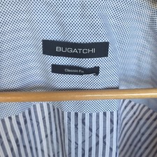 BUGATCHI Mens 2XL Blue/White Striped Classic ...