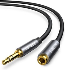 UGREEN Headphone Extension Cable 3.5mm Gold Plated Aux 3.3FT, Black
