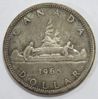 CANADA 1965 SILVER DOLLAR $1 QUEEN ELIZABETH II TONED WORLD COIN 🌈⭐🌈