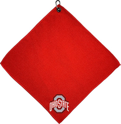 Team Golf NCAA Ohio State Buckeyes Microfiber Golf Towel, 15x15 (Multicolor)