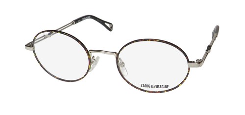 NEW ZADIG & VOLTAIRE VZV272 EYEWEAR FULL-RIM TORTOISE WOMENS 49-21-140 METAL & - Picture 1 of 8