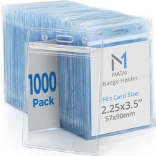 Extra-Thick Vertical ID Name Badge Holder 1000 Pack