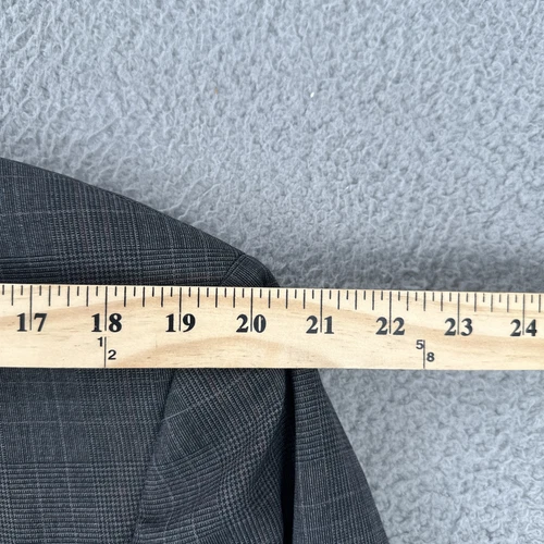 Hart Schaffner Marx Blazer Men 44L Grey Glen Plaid 2 Button Sports Coat USA Made - Picture 10 of 22