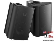 4 Inch Outdoor Bluetooth Speakers Waterproof Wired 200 Watt,Indoor, Black