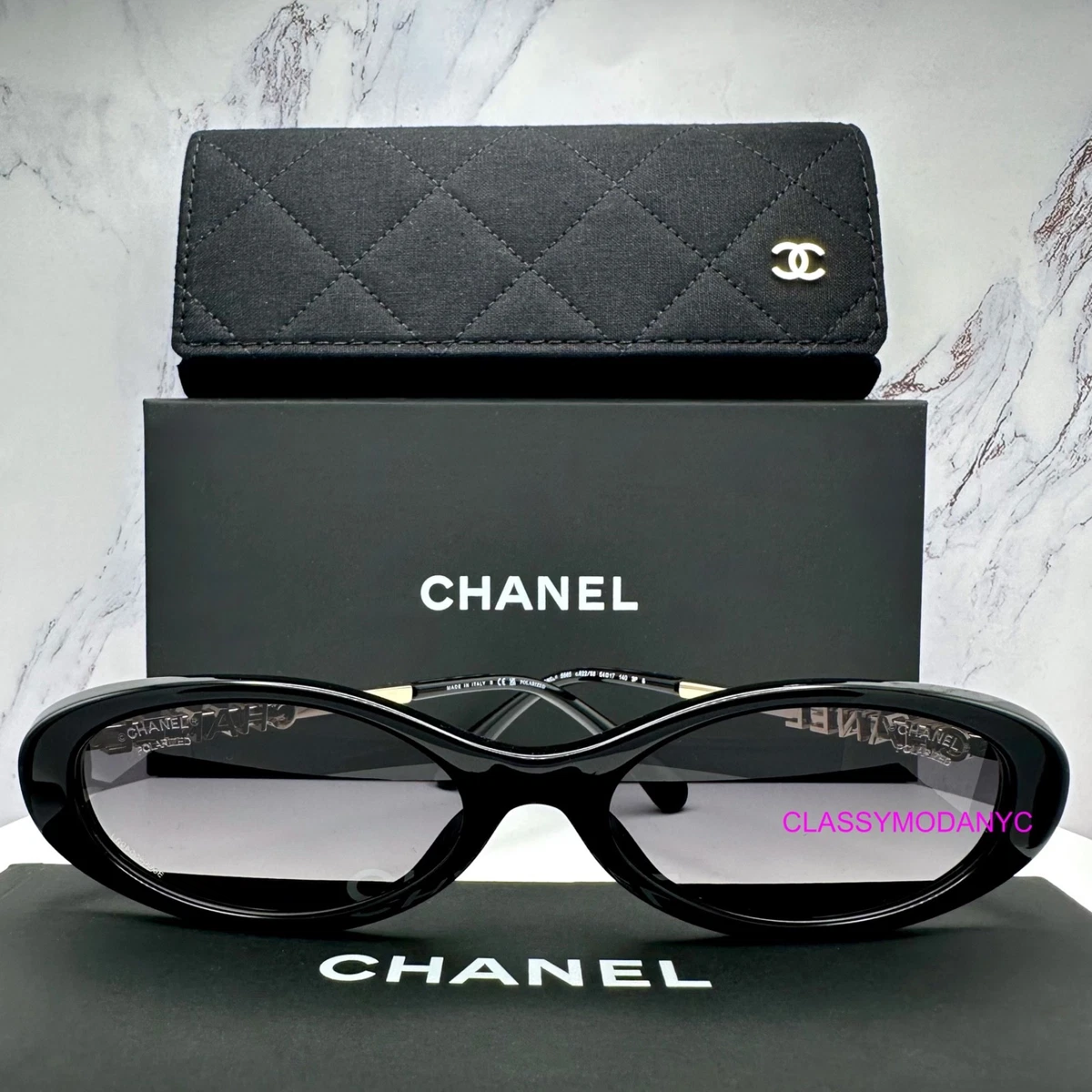 CHANEL Gold Oval Sunglasses for Women for sale | eBay